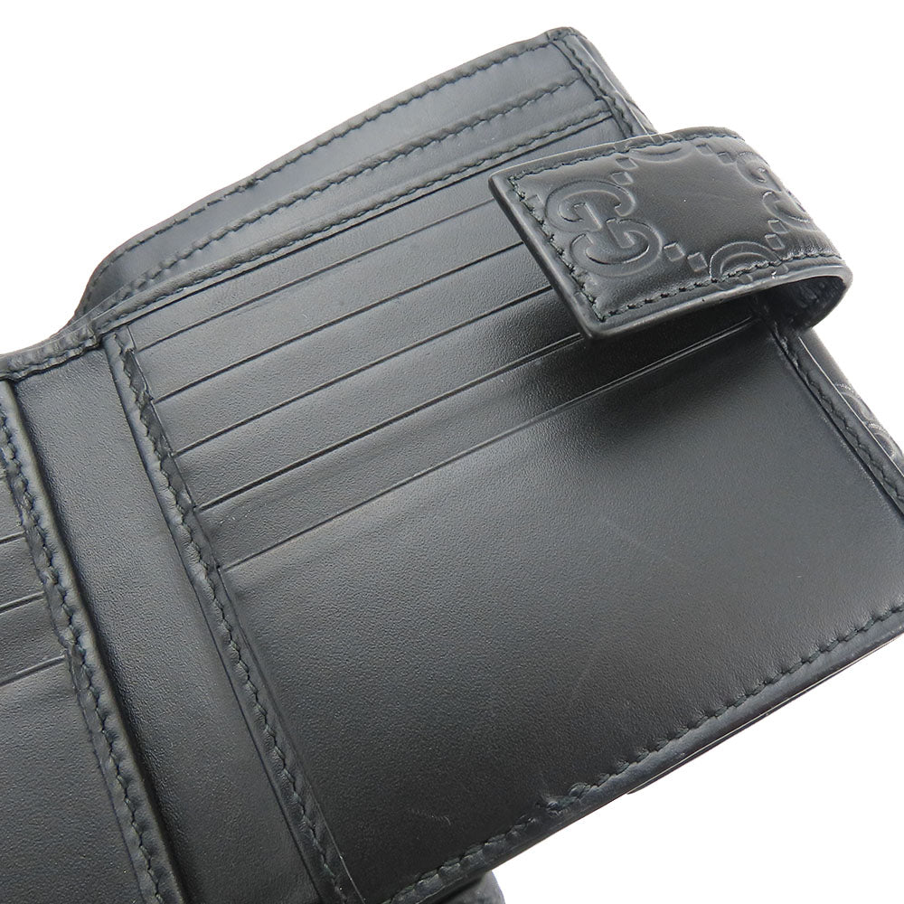 GUCCI Bifold Wallet 406925 Sima leather black