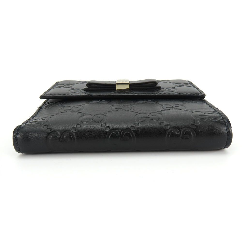 GUCCI Bifold Wallet 406925 Sima leather black
