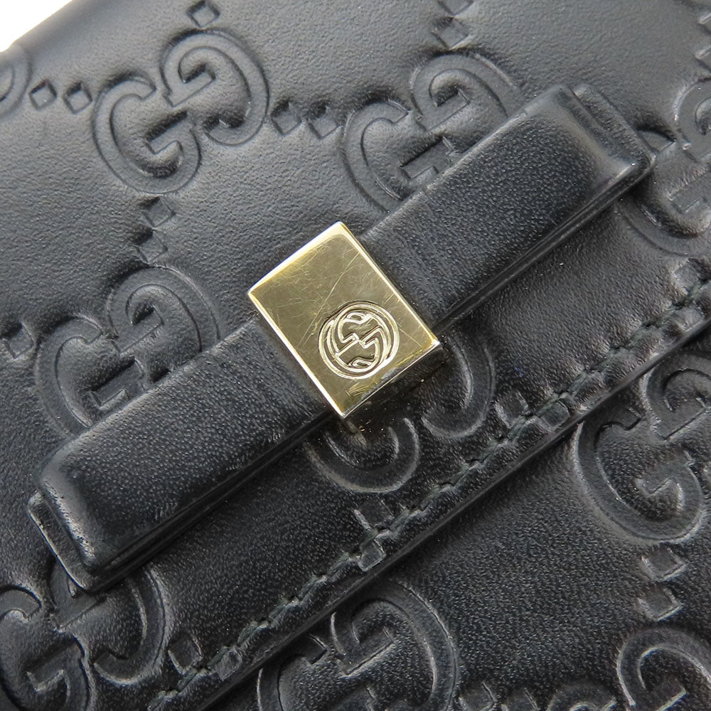 GUCCI Bifold Wallet 406925 Sima leather black