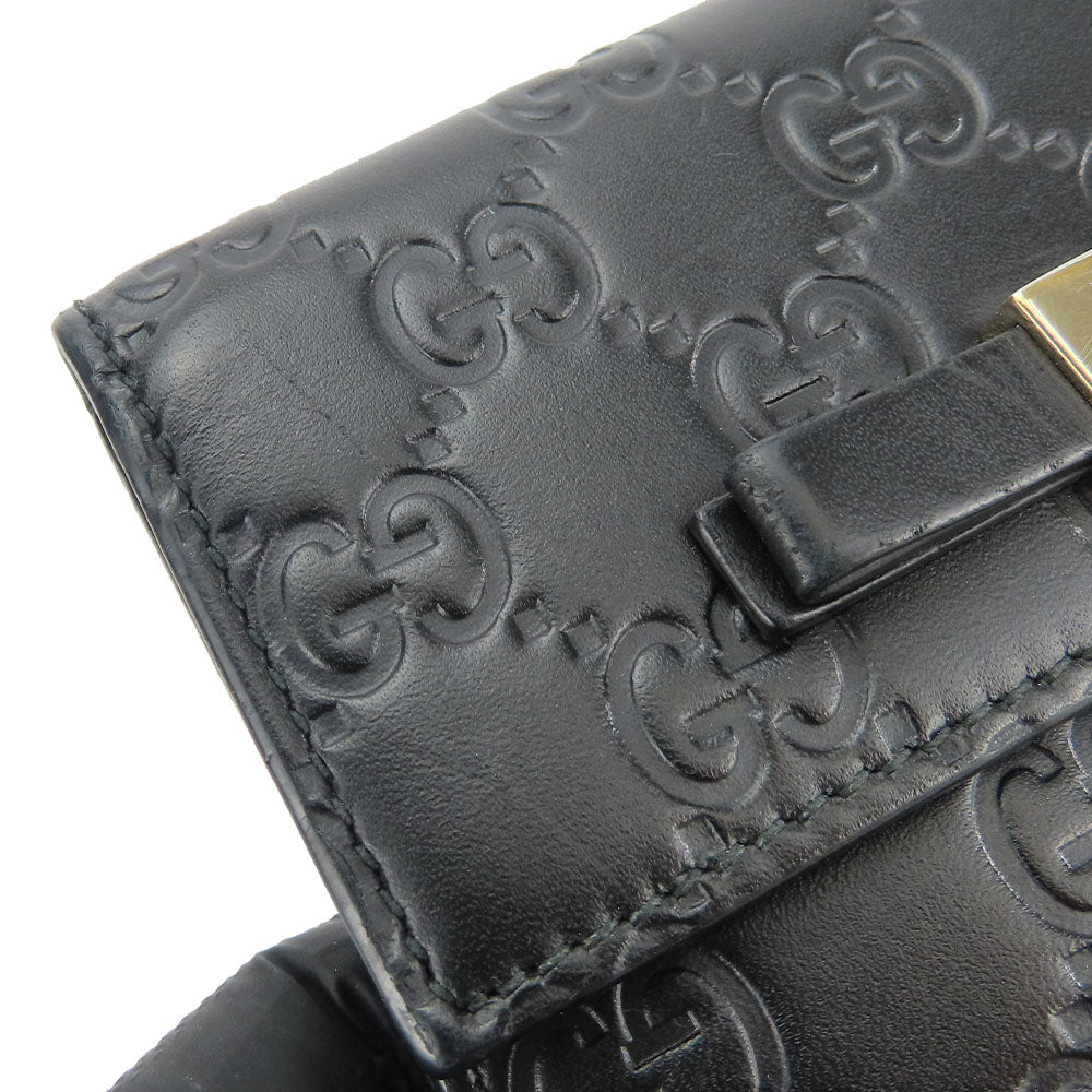 GUCCI Bifold Wallet 406925 Sima leather black