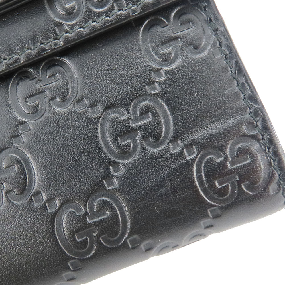 GUCCI Bifold Wallet 406925 Sima leather black