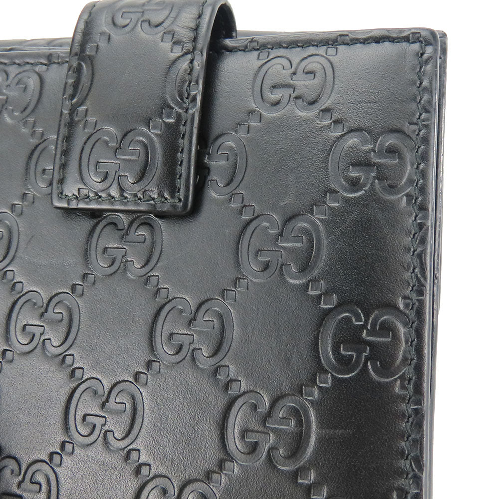 GUCCI Bifold Wallet 406925 Sima leather black