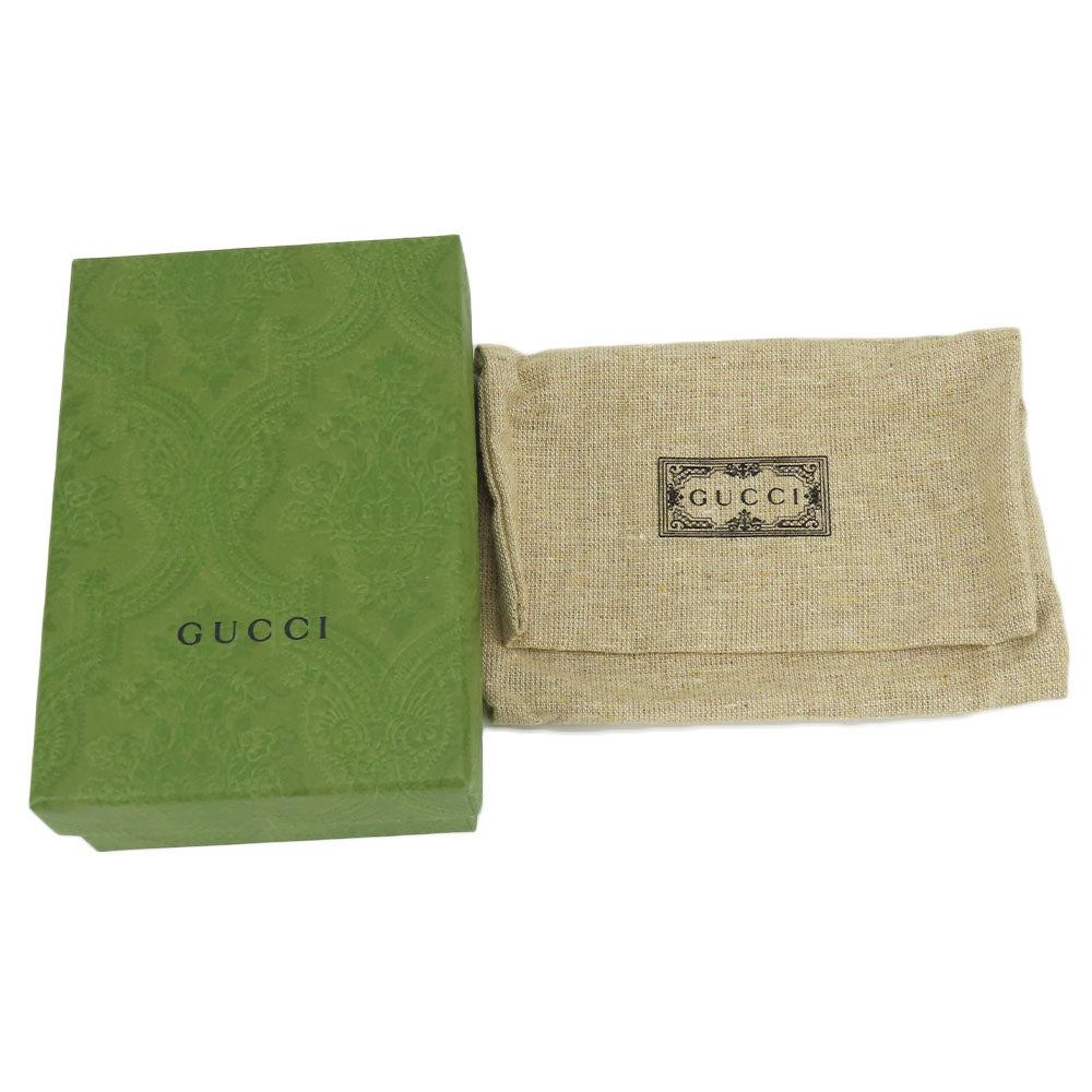 GUCCI Key case Key holder 456118 leather black GG Marmont