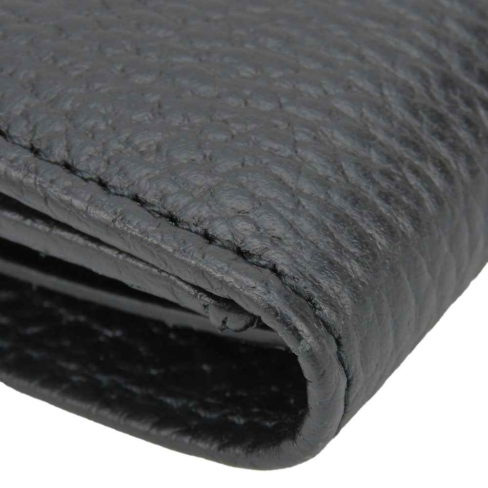 GUCCI Key case Key holder 456118 leather black GG Marmont