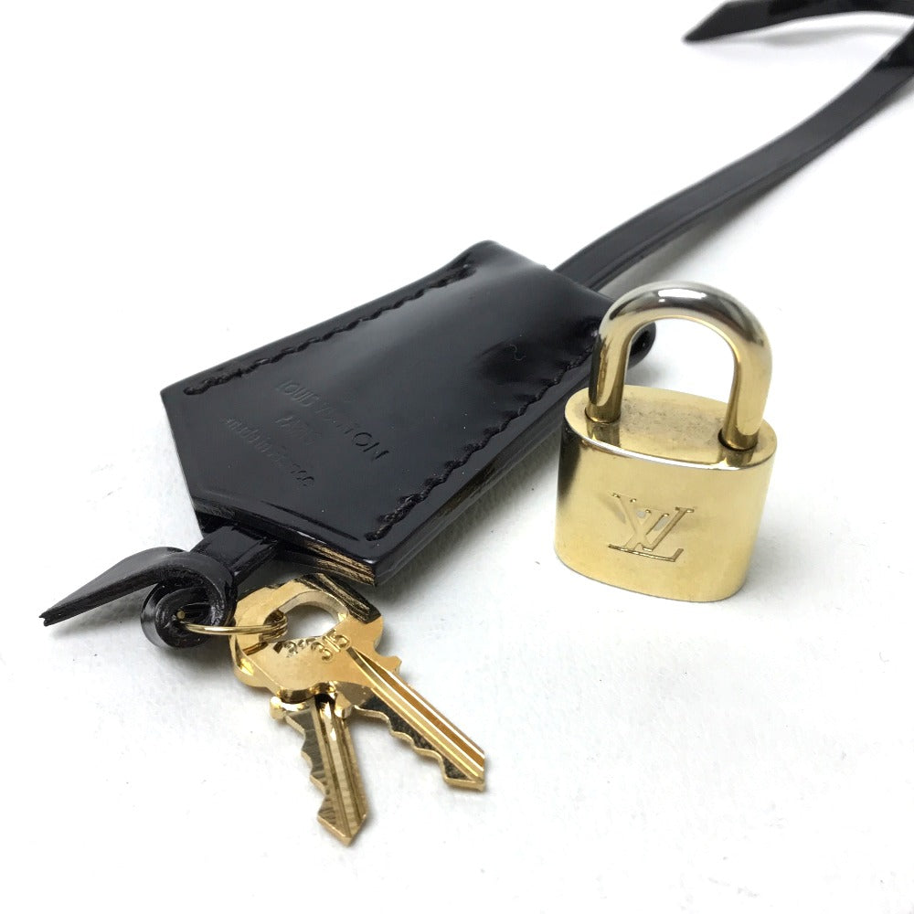 LOUIS VUITTON Handbag M93595 Canvas / patent leather Dark purple type Monogram Vernis Alma GM Women Used Authentic