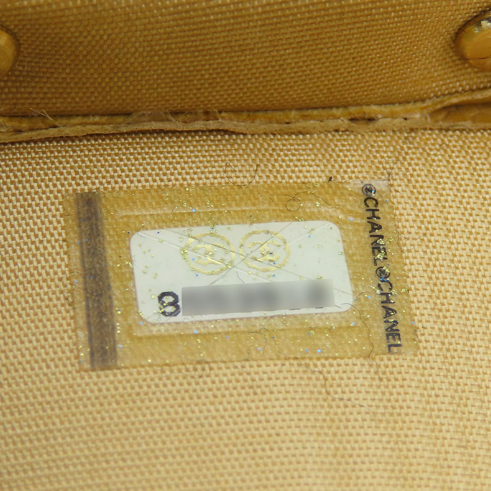 CHANEL Key case Key holder Caviar skin beige