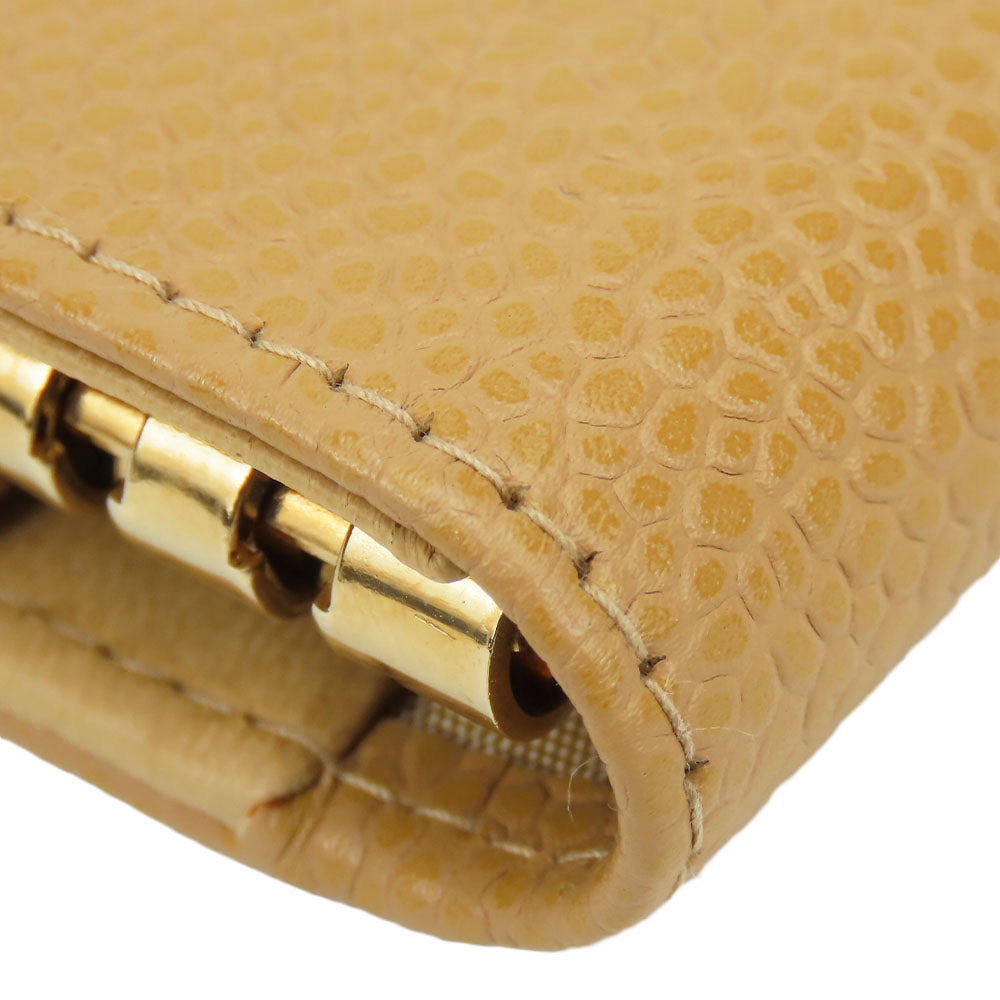 CHANEL Key case Key holder Caviar skin beige
