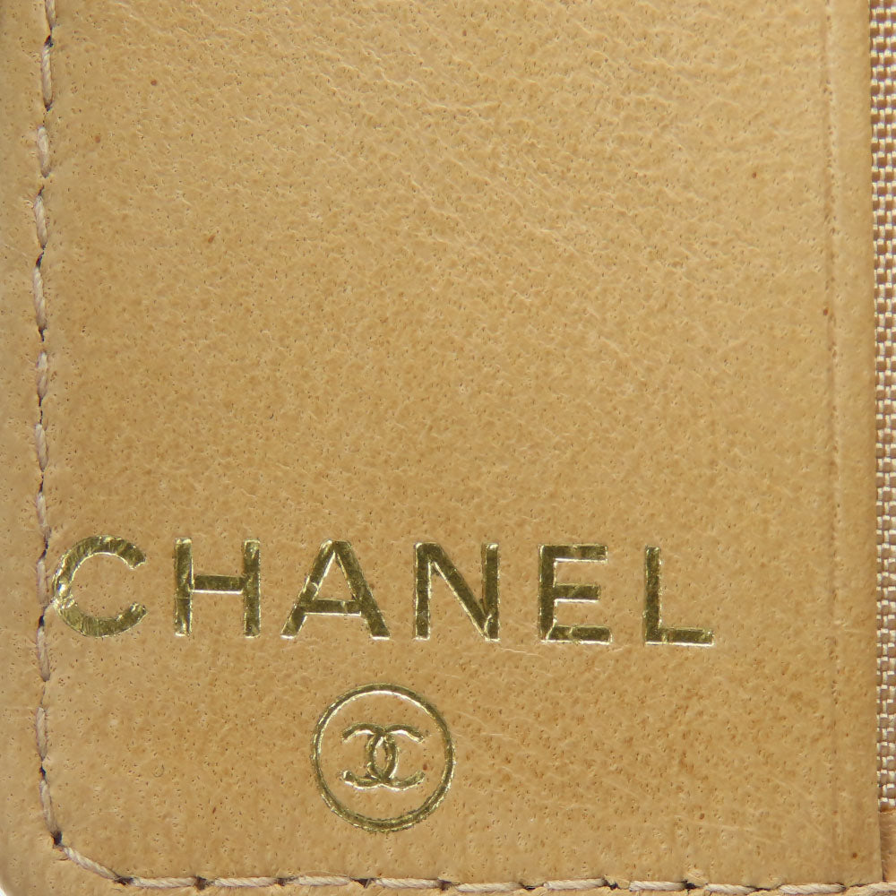 CHANEL Key case Key holder Caviar skin beige