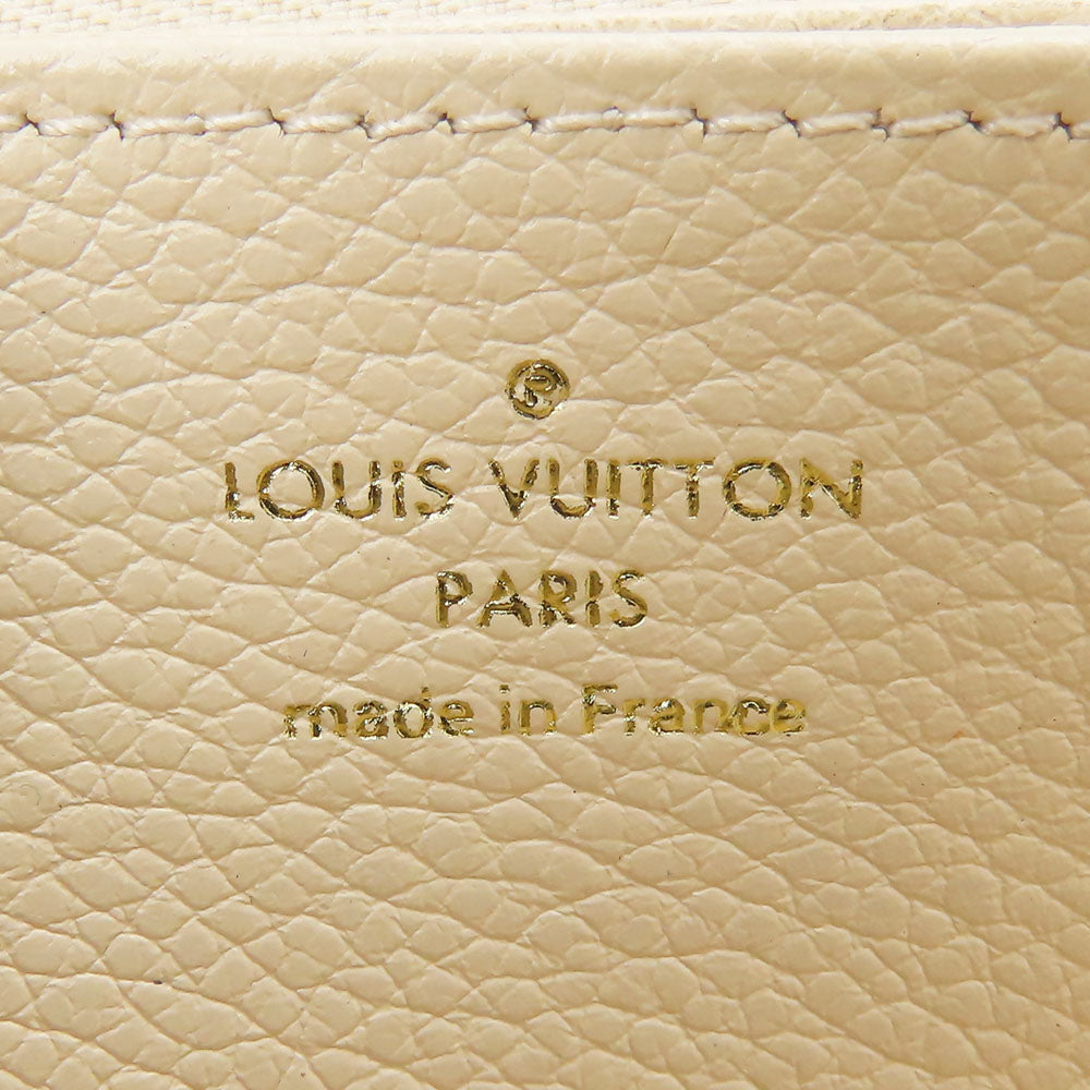 LOUIS VUITTON Long Wallet Purse M80116 Monogram Ann Platt Cream/Bois Rose Zippy wallet