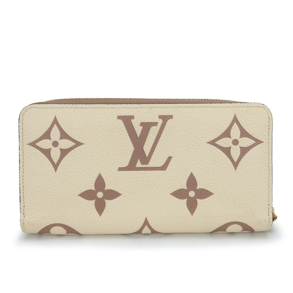 LOUIS VUITTON Long Wallet Purse M80116 Monogram Ann Platt Cream/Bois Rose Zippy wallet