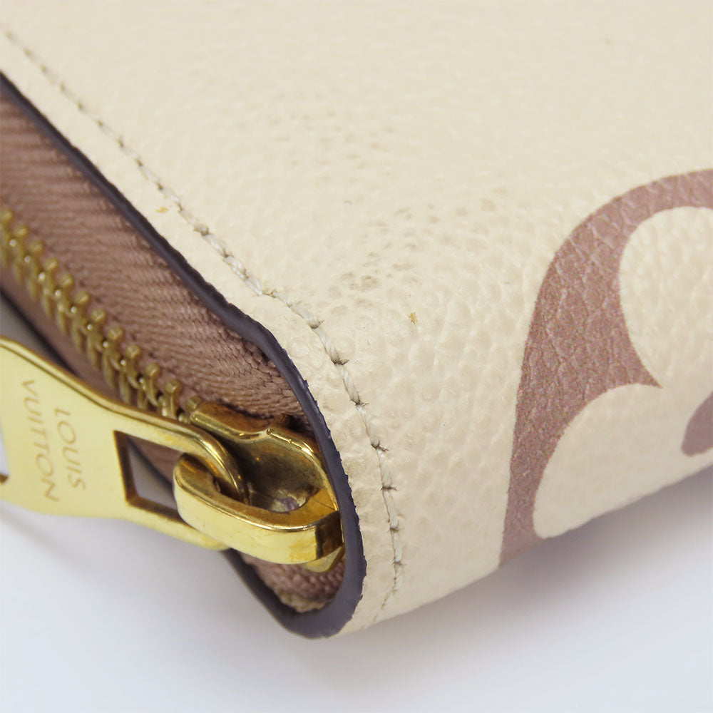 LOUIS VUITTON Long Wallet Purse M80116 Monogram Ann Platt Cream/Bois Rose Zippy wallet