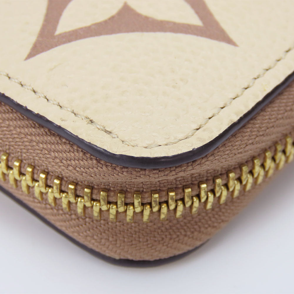 LOUIS VUITTON Long Wallet Purse M80116 Monogram Ann Platt Cream/Bois Rose Zippy wallet