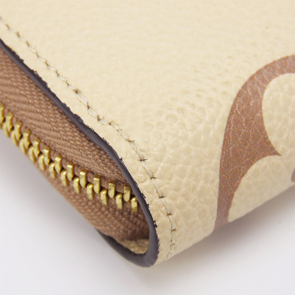 LOUIS VUITTON Long Wallet Purse M80116 Monogram Ann Platt Cream/Bois Rose Zippy wallet