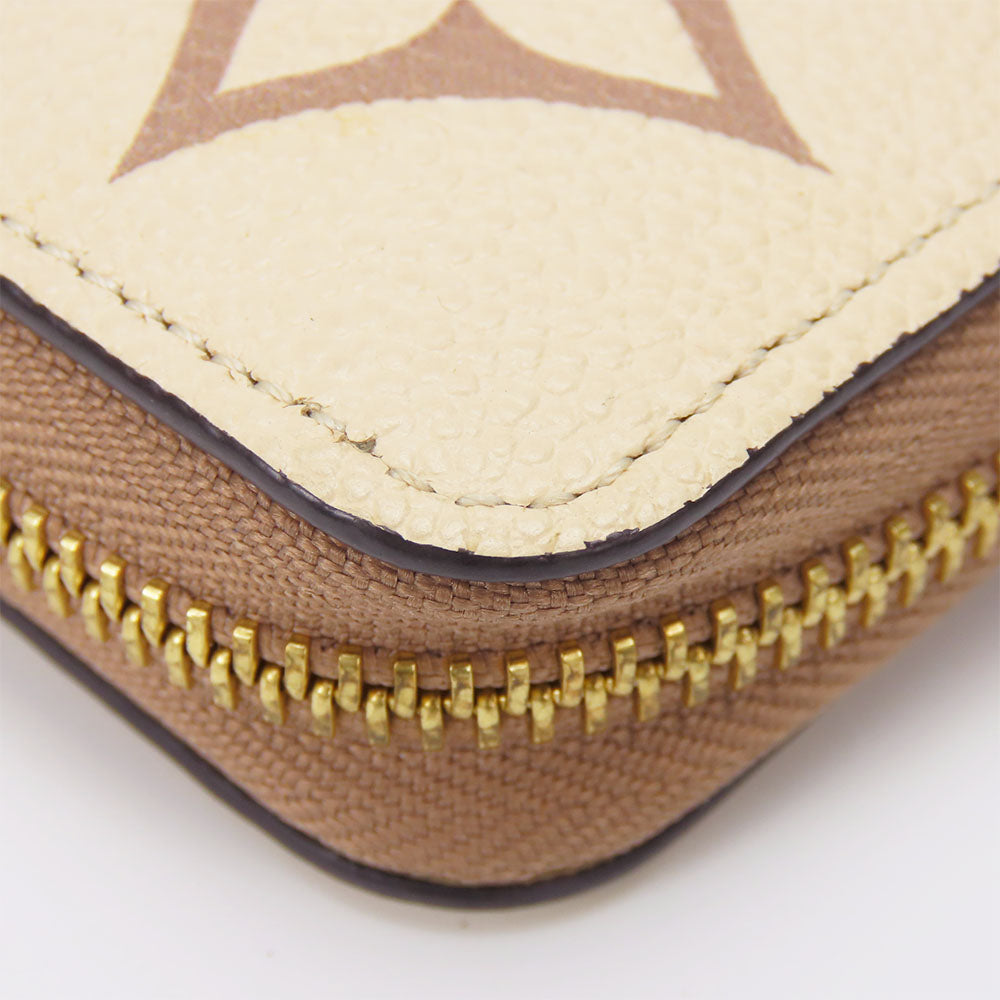 LOUIS VUITTON Long Wallet Purse M80116 Monogram Ann Platt Cream/Bois Rose Zippy wallet