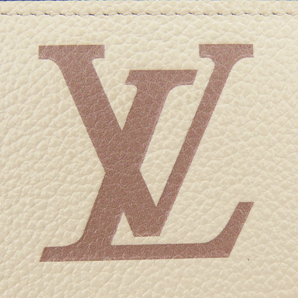 LOUIS VUITTON Long Wallet Purse M80116 Monogram Ann Platt Cream/Bois Rose Zippy wallet