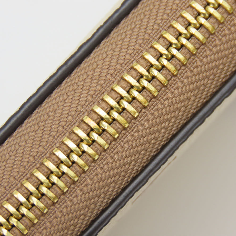 LOUIS VUITTON Long Wallet Purse M80116 Monogram Ann Platt Cream/Bois Rose Zippy wallet