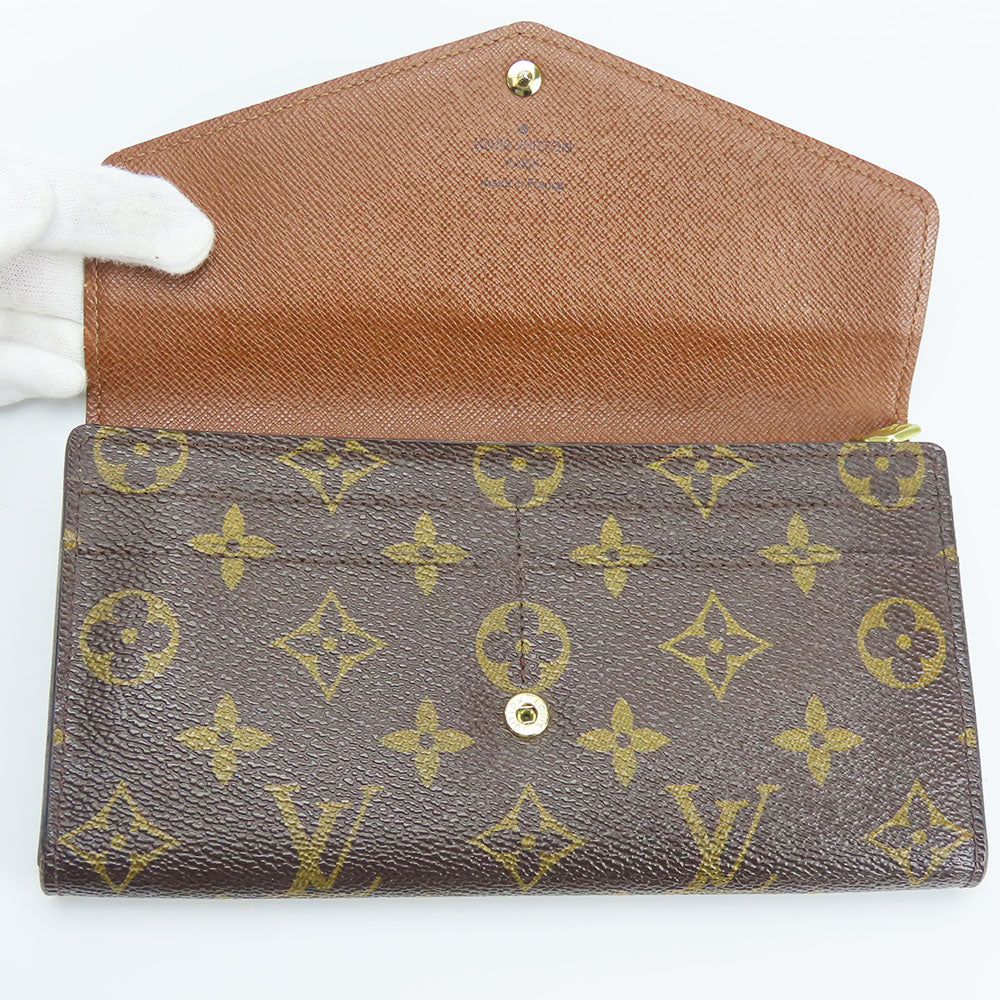 LOUIS VUITTON Long Wallet Purse M60531 Monogram Brown Portefeuille Sara