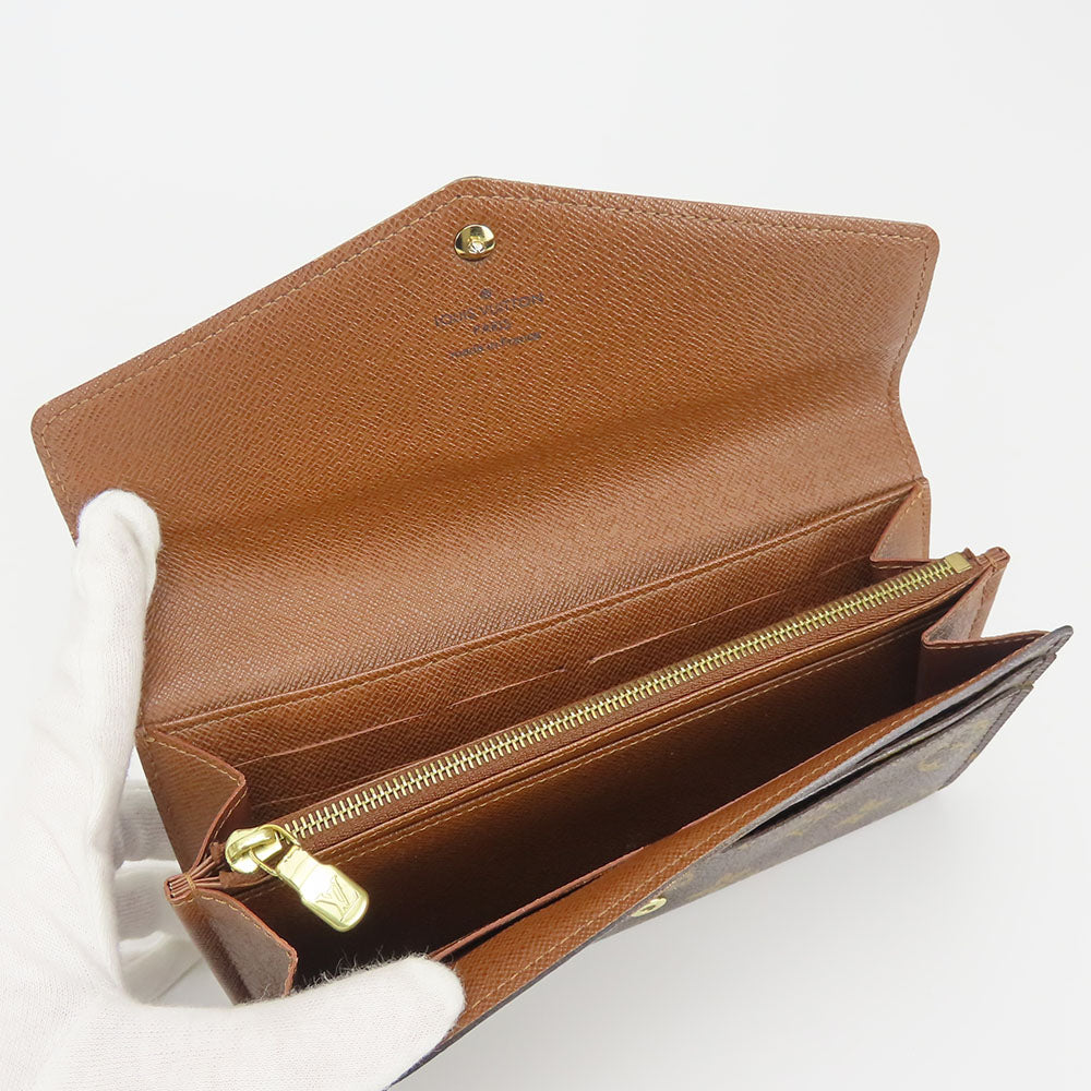 LOUIS VUITTON Long Wallet Purse M60531 Monogram Brown Portefeuille Sara