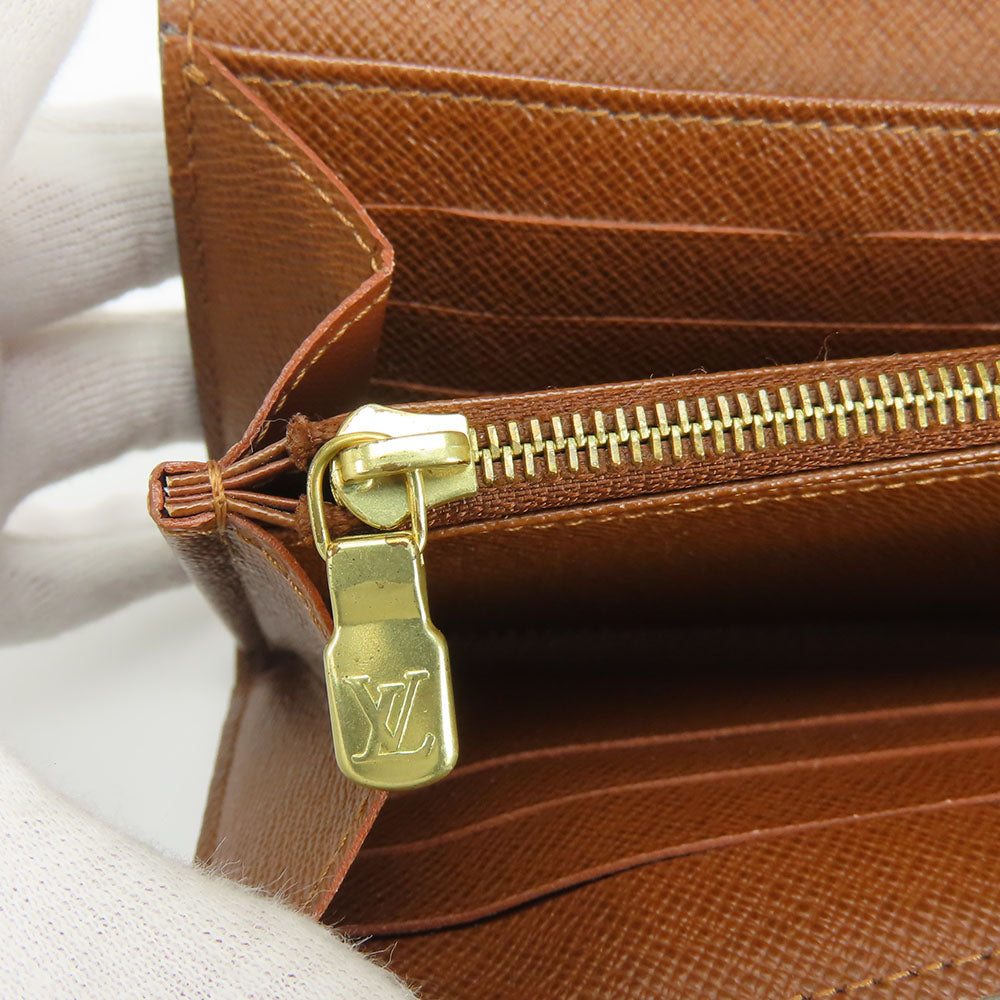 LOUIS VUITTON Long Wallet Purse M60531 Monogram Brown Portefeuille Sara