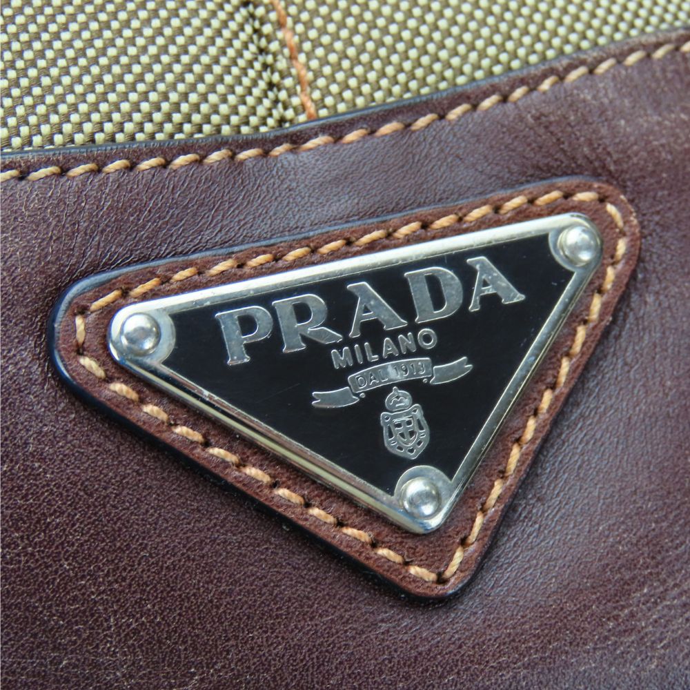 PRADA Tote Bag canvas beige