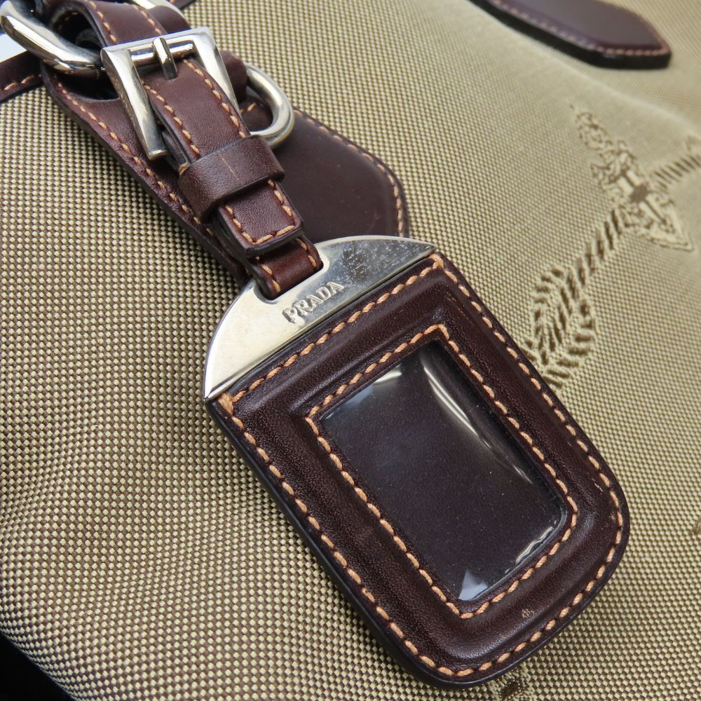 PRADA Tote Bag canvas beige