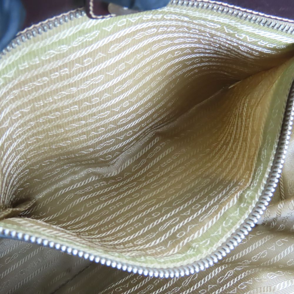 PRADA Tote Bag canvas beige