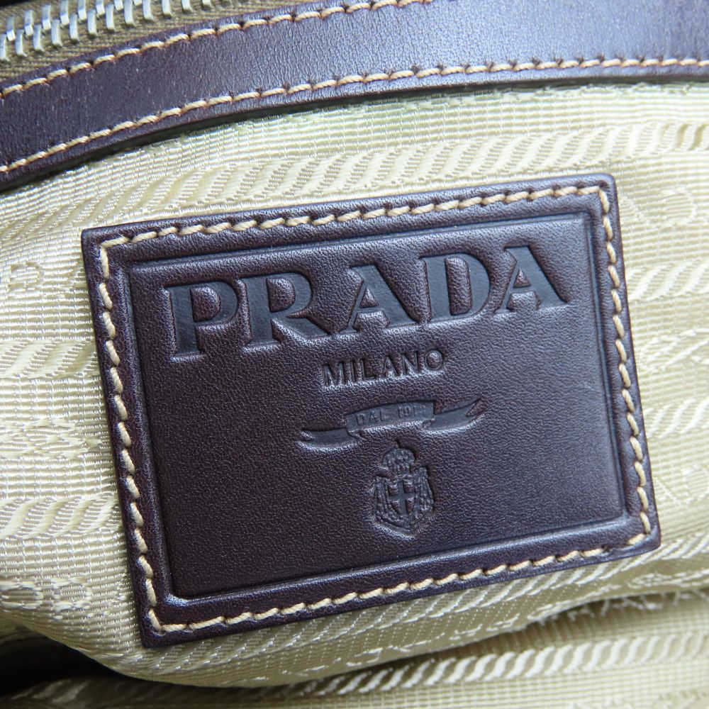 PRADA Tote Bag canvas beige