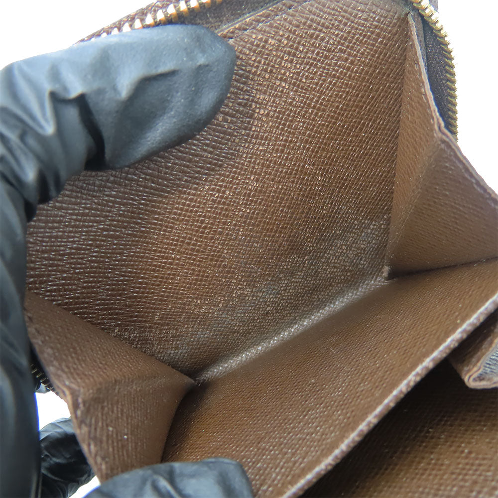 LOUIS VUITTON Bifold Wallet N61668 Damier Brown Compact zip