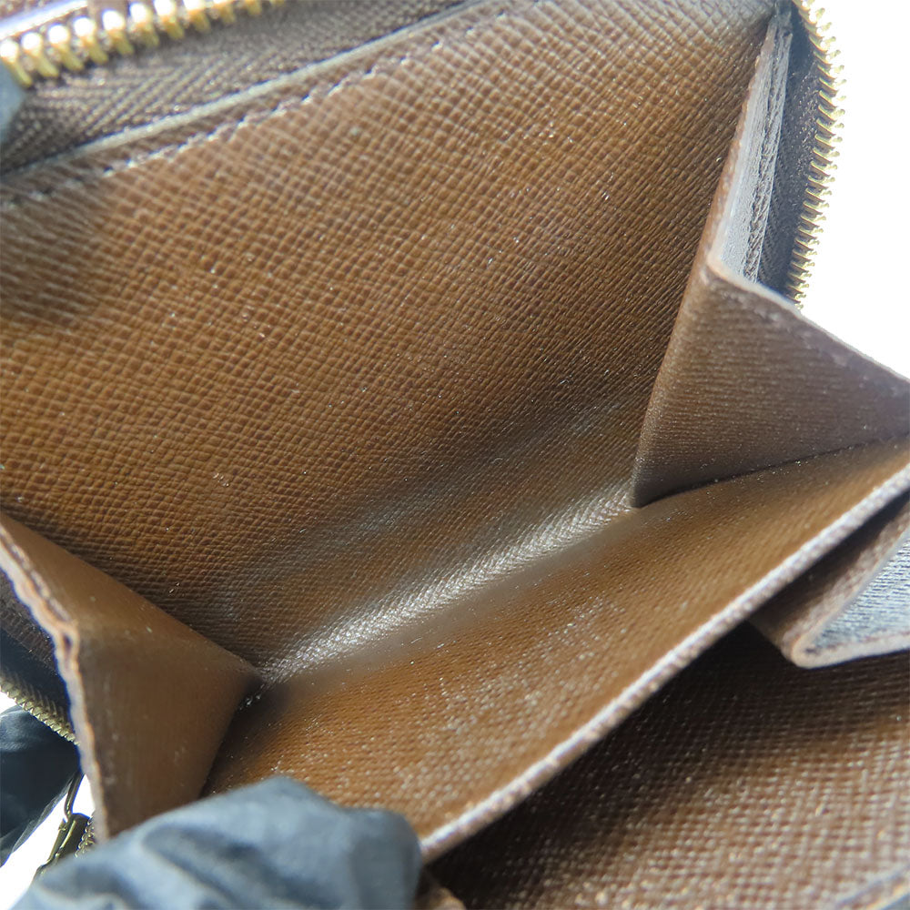 LOUIS VUITTON Bifold Wallet N61668 Damier Brown Compact zip