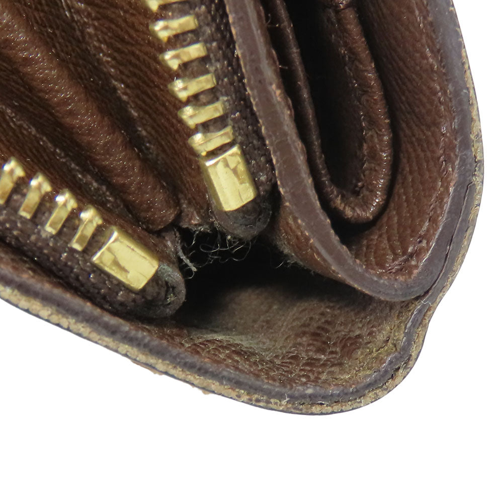 LOUIS VUITTON Bifold Wallet N61668 Damier Brown Compact zip