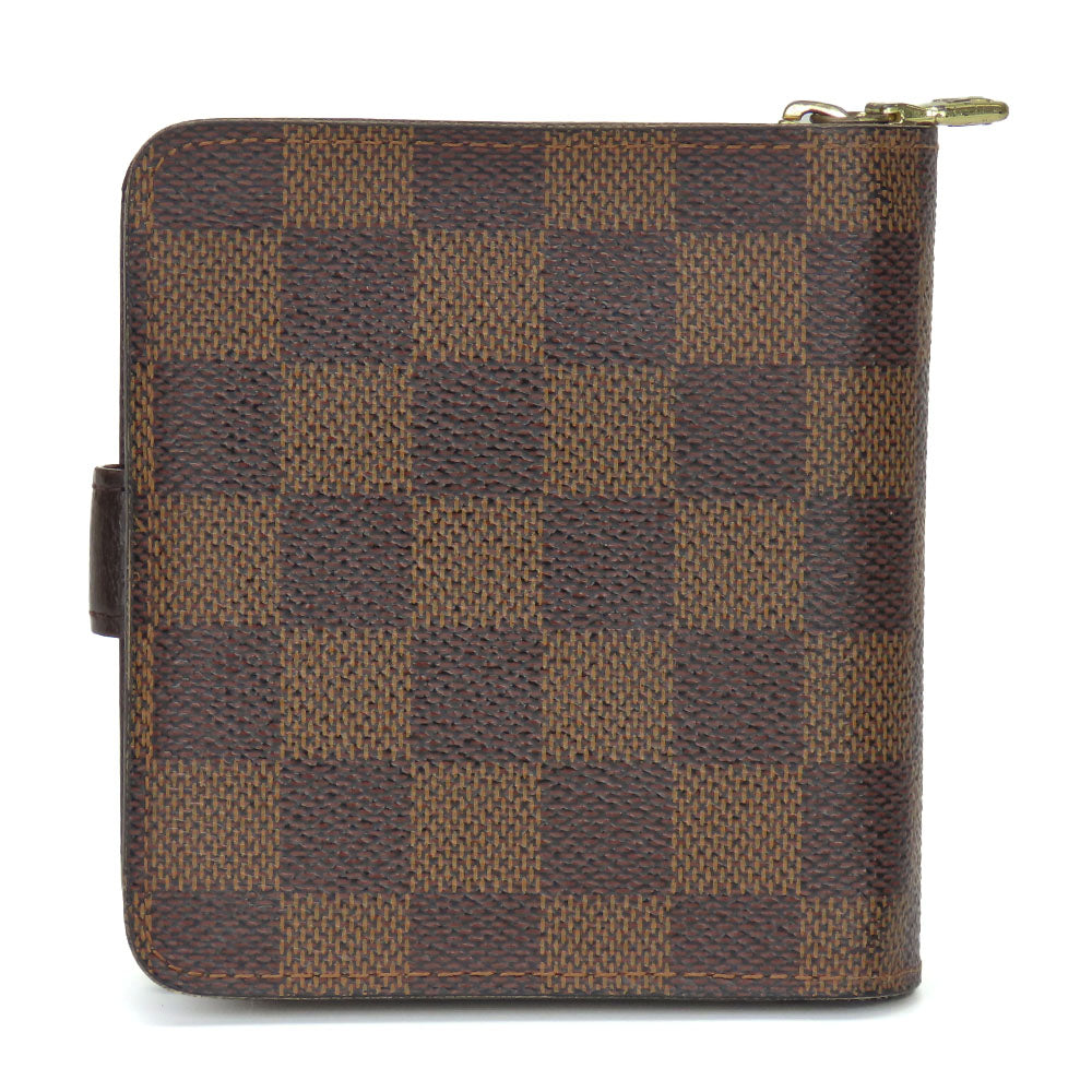 LOUIS VUITTON Bifold Wallet N61668 Damier Brown Compact zip