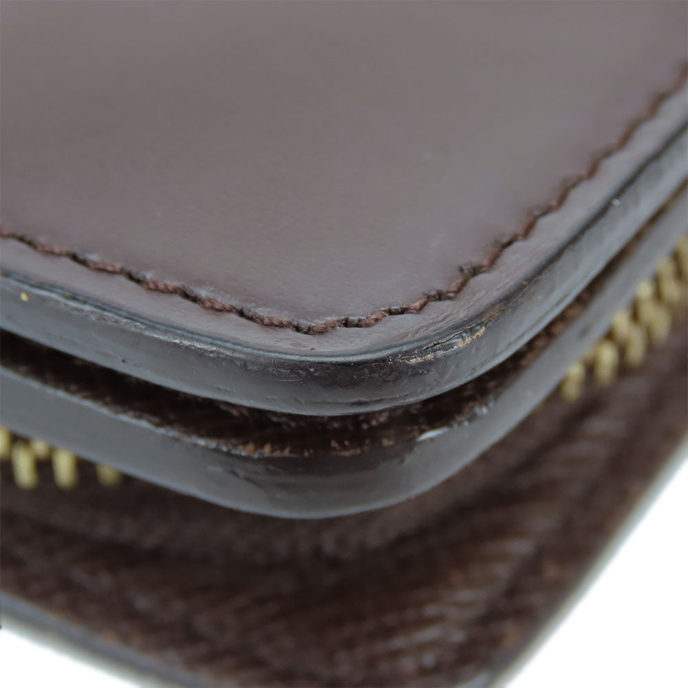 LOUIS VUITTON Bifold Wallet N61668 Damier Brown Compact zip