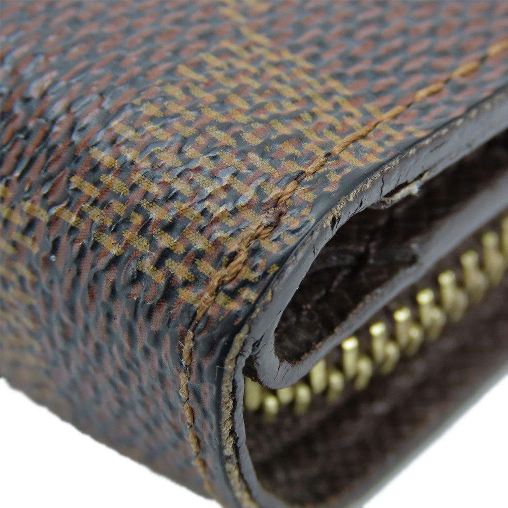 LOUIS VUITTON Bifold Wallet N61668 Damier Brown Compact zip