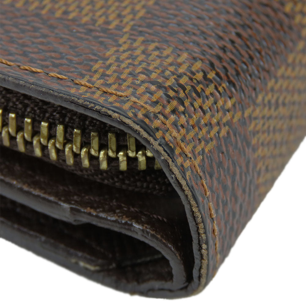LOUIS VUITTON Bifold Wallet N61668 Damier Brown Compact zip