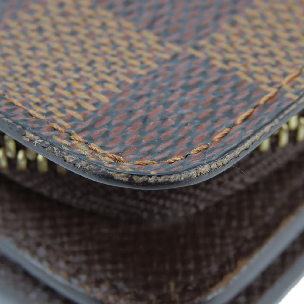 LOUIS VUITTON Bifold Wallet N61668 Damier Brown Compact zip