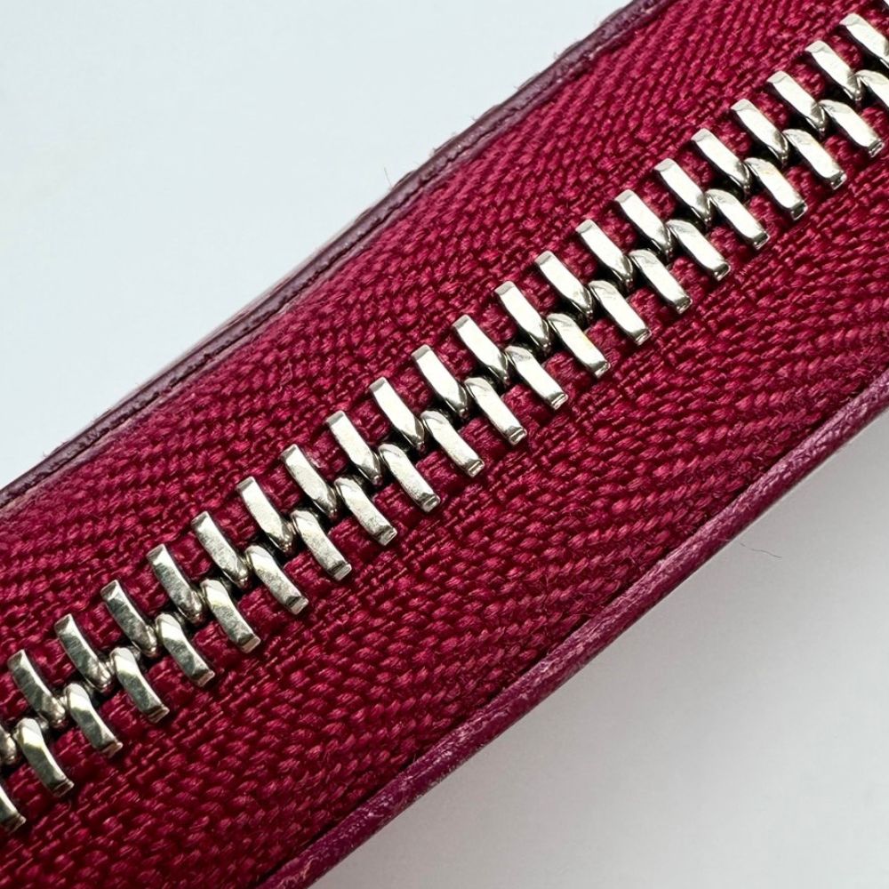 LOUIS VUITTON Long Wallet Purse M61858 Epi Leather Fuchsia Zippy wallet