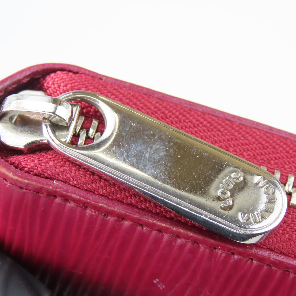 LOUIS VUITTON Long Wallet Purse M61858 Epi Leather Fuchsia Zippy wallet