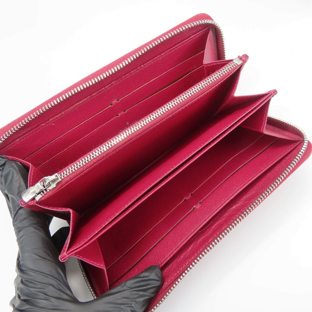 LOUIS VUITTON Long Wallet Purse M61858 Epi Leather Fuchsia Zippy wallet
