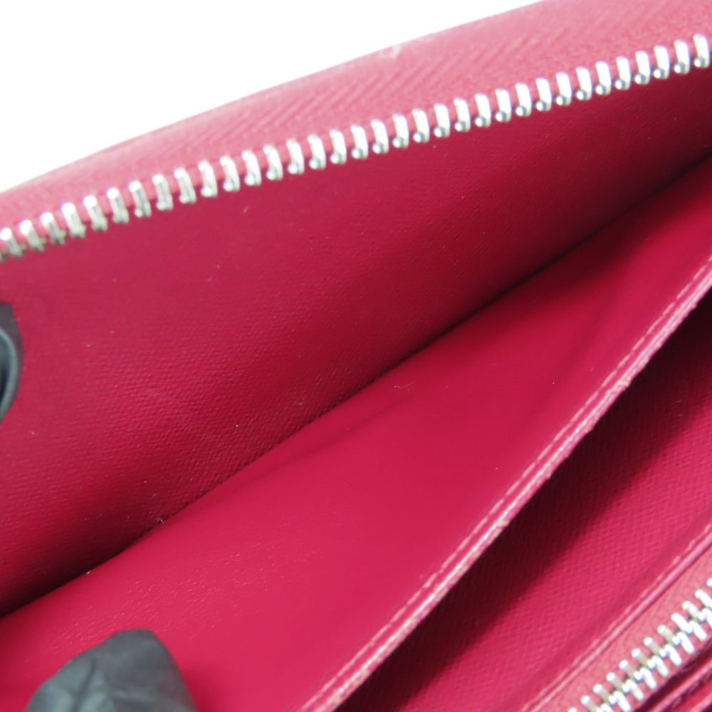 LOUIS VUITTON Long Wallet Purse M61858 Epi Leather Fuchsia Zippy wallet