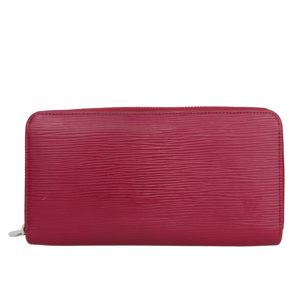 LOUIS VUITTON Long Wallet Purse M61858 Epi Leather Fuchsia Zippy wallet
