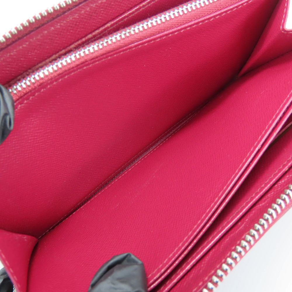 LOUIS VUITTON Long Wallet Purse M61858 Epi Leather Fuchsia Zippy wallet