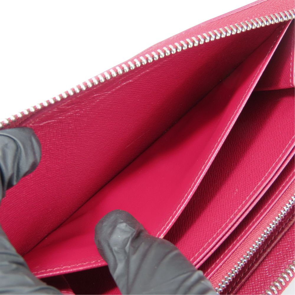 LOUIS VUITTON Long Wallet Purse M61858 Epi Leather Fuchsia Zippy wallet