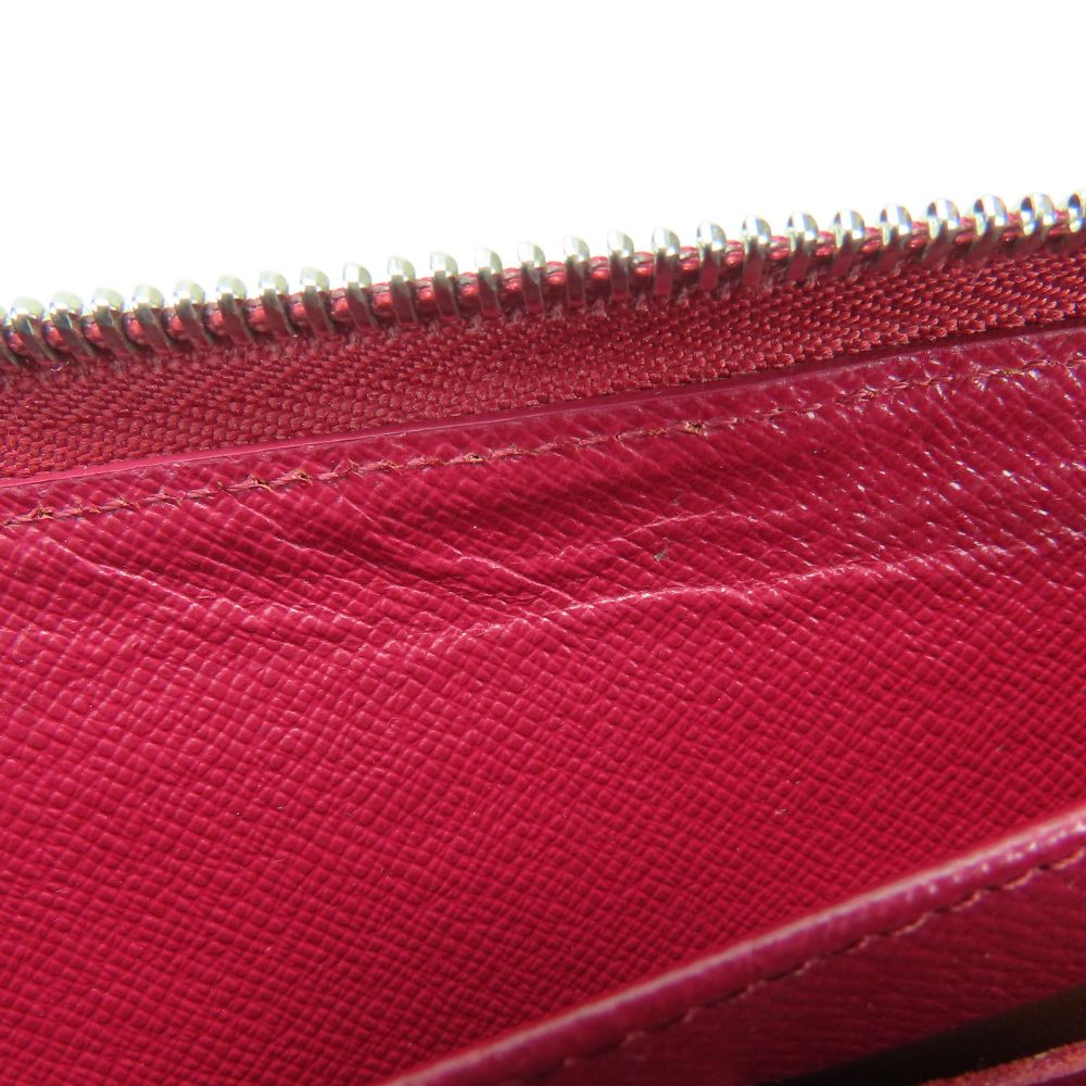LOUIS VUITTON Long Wallet Purse M61858 Epi Leather Fuchsia Zippy wallet