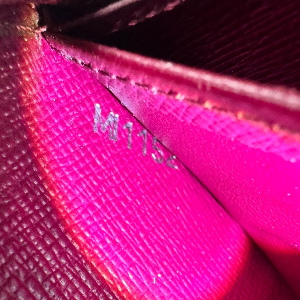 LOUIS VUITTON Long Wallet Purse M61858 Epi Leather Fuchsia Zippy wallet