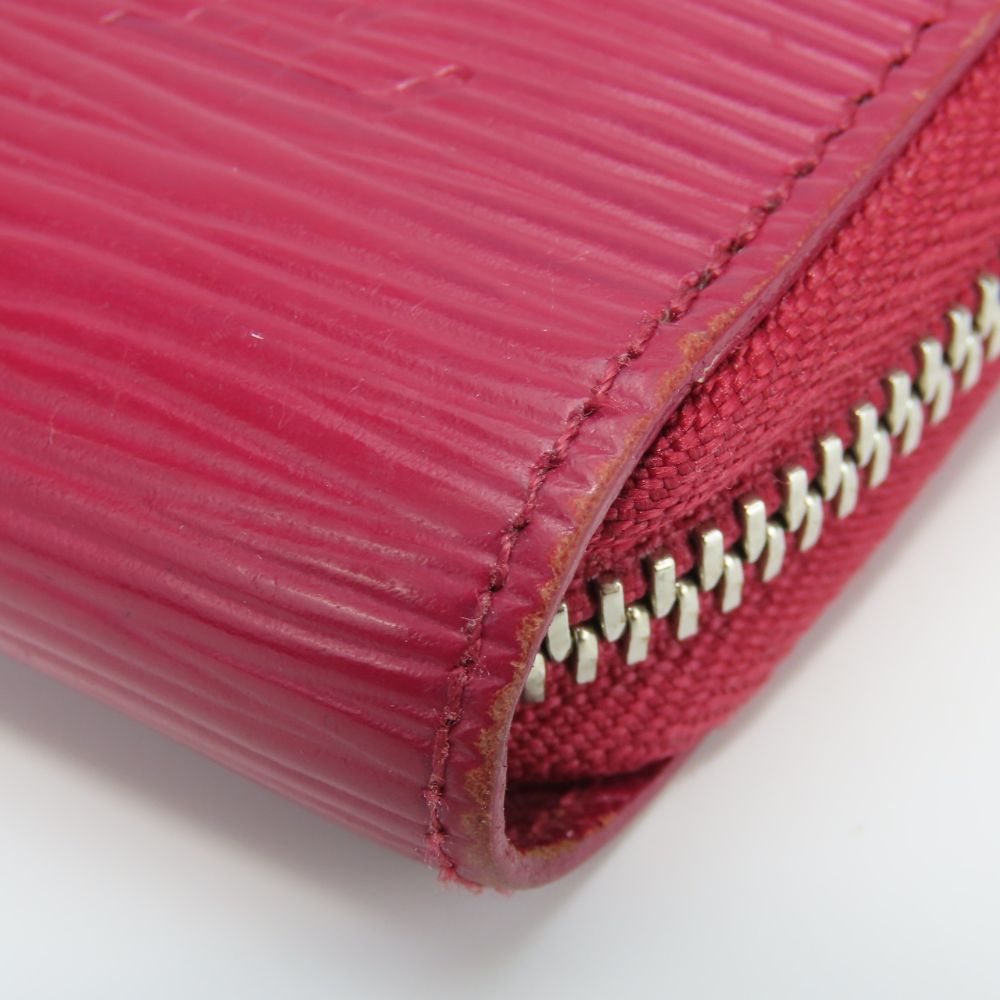 LOUIS VUITTON Long Wallet Purse M61858 Epi Leather Fuchsia Zippy wallet