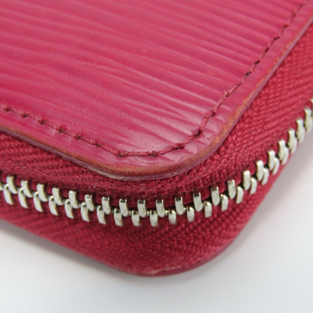LOUIS VUITTON Long Wallet Purse M61858 Epi Leather Fuchsia Zippy wallet