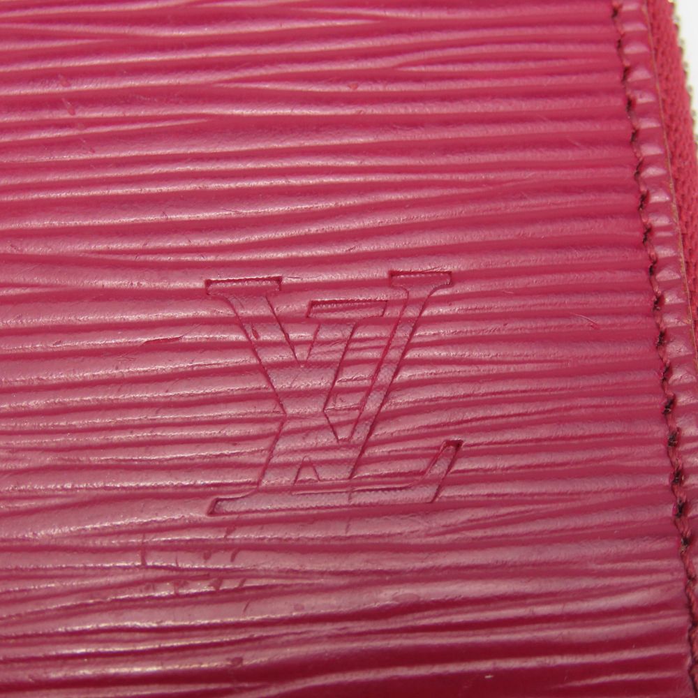 LOUIS VUITTON Long Wallet Purse M61858 Epi Leather Fuchsia Zippy wallet