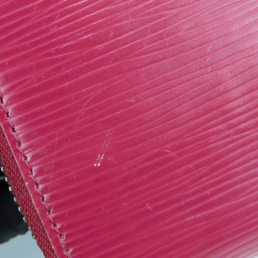 LOUIS VUITTON Long Wallet Purse M61858 Epi Leather Fuchsia Zippy wallet