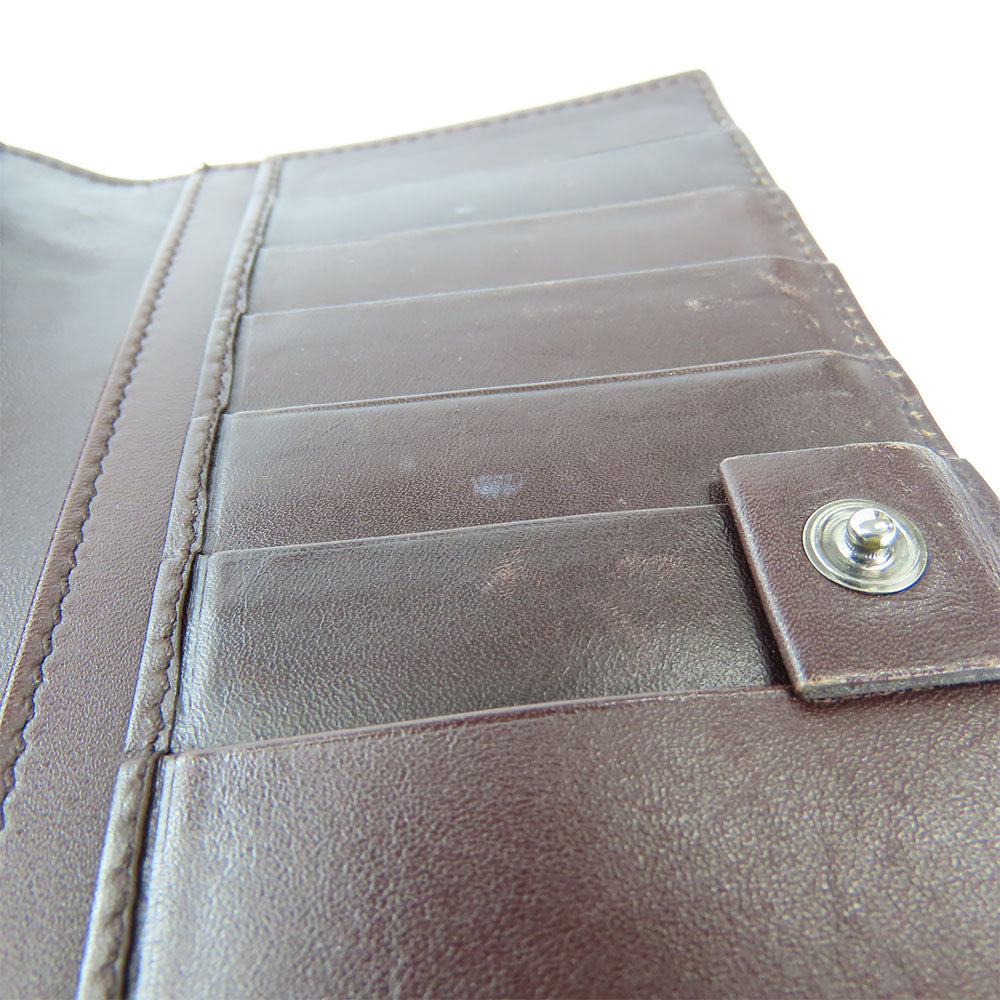GUCCI Bifold Wallet 146229 Sima leather Dark brown