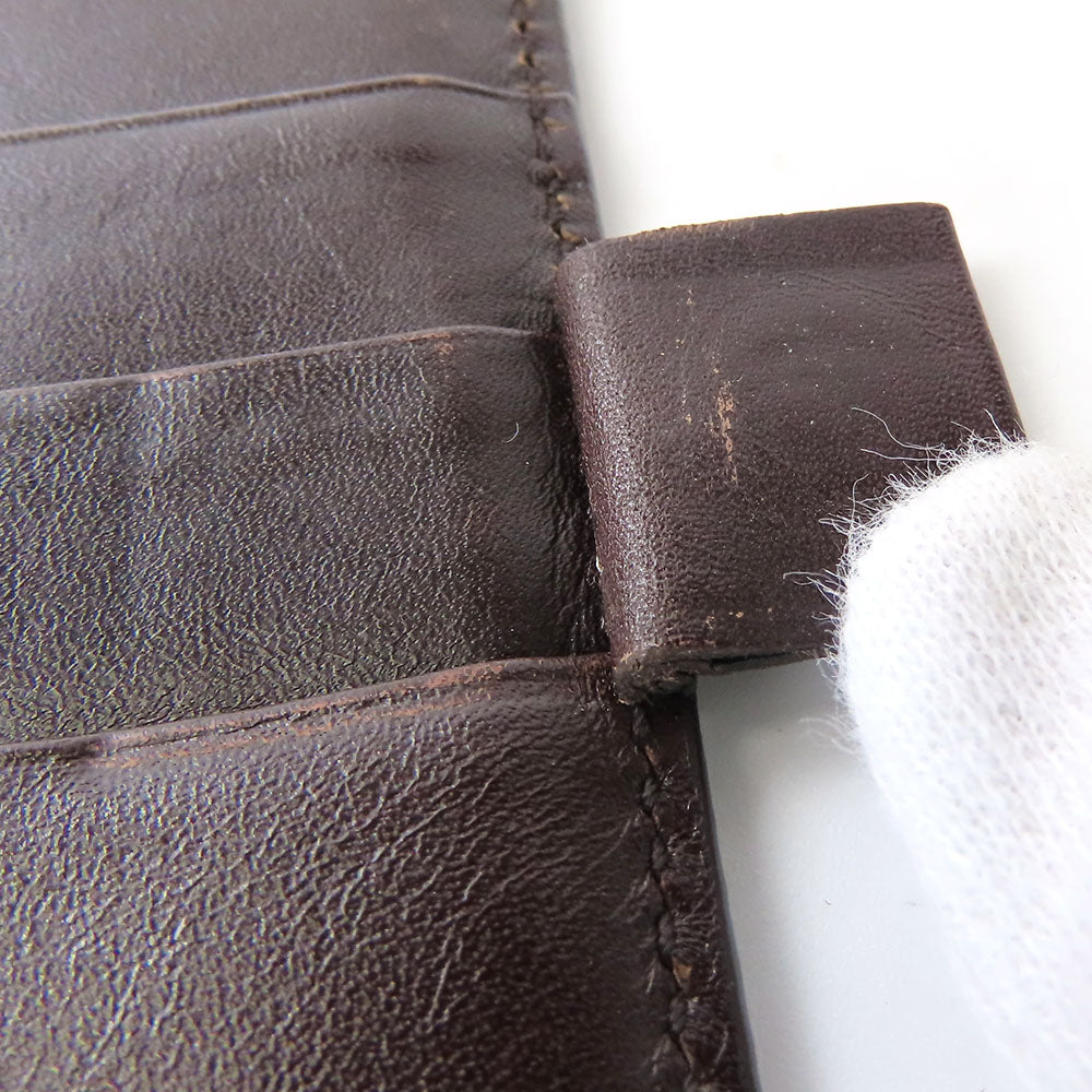 GUCCI Bifold Wallet 146229 Sima leather Dark brown